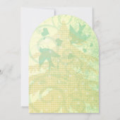 Aqua Blue Birds & Pine Trees Huwelijksuitnodiginge Kaart (Achterkant)