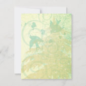 Aqua Blue Birds & Swirls Wedding Invitations (Dos)