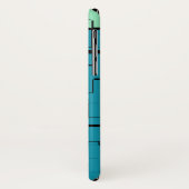 Aqua Blue Blauwgroen Green Modern Pattern Case-Mate iPhone Case (Achterkant/links)