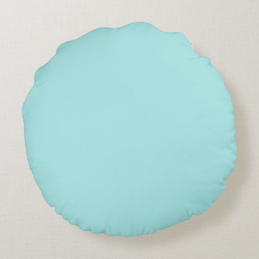 Aqua Blue Blauwgroen modern script meisjesmonogram Rond Kussen (Achterkant)