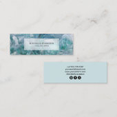 Aqua Blue Boho Crystal Healing Arts Mini Visitekaartje (Voorkant / Achterkant)