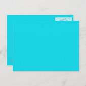 Aqua Blue Briefkaart (Voorkant / Achterkant)