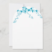 Aqua Blue Bunting Pennant Invitations de mariage (Dos)