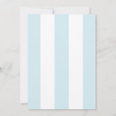 Aqua Blue Cabana Stripes Palm Beach Club Verjaarda Kaart (Achterkant)