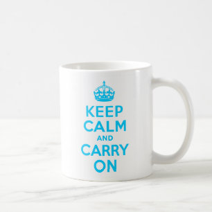 Aqua Blue Calm houden en doorgaan Koffiemok