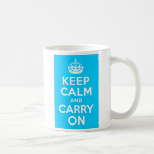 Aqua Blue Calm houden en doorgaan Koffiemok
