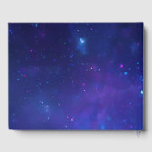 Aqua Blue Celestial Wedding Gastenboek (Achterkant)