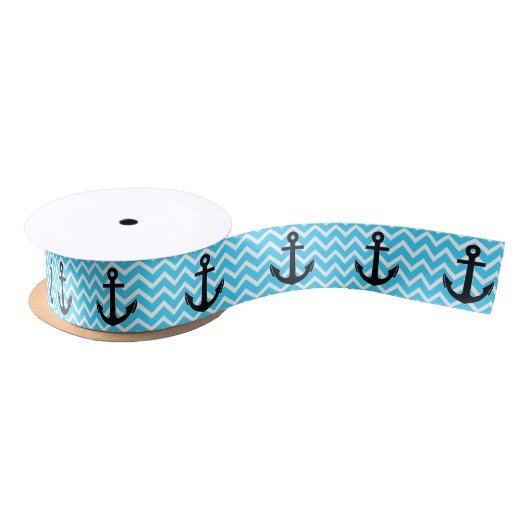 Aqua Blue Chevron Anchor Lint (Spoel)