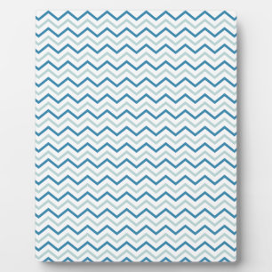 Aqua Blue Chevron Pattern Fotoplaat