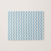 Aqua Blue Chevron Pattern Legpuzzel (Horizontaal)