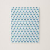 Aqua Blue Chevron Pattern Legpuzzel (Verticaal)