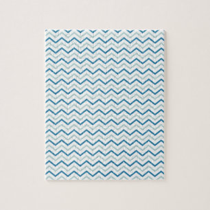 Aqua Blue Chevron Pattern Legpuzzel
