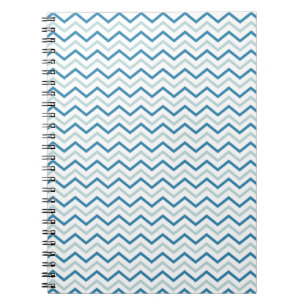 Aqua Blue Chevron Pattern Notitieboek