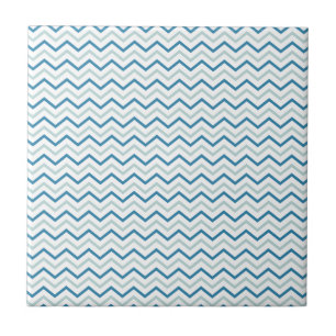 Aqua Blue Chevron Pattern Tegeltje