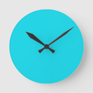 Aqua Blue Clock Ronde Klok