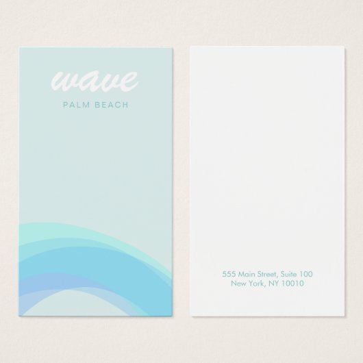 Aqua Blue Coastal Ocean Wave (Devant & derrière)