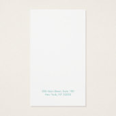 Aqua Blue Coastal Ocean Wave Visitekaartje (Achterkant)