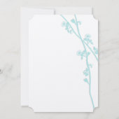 Aqua Blue Coral Faire-part de mariage (Dos)
