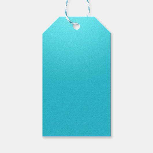 Aqua Blue Custom Gift Label Cadeaulabel (Voorkant)