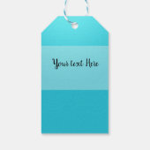 Aqua Blue Custom Gift Label Cadeaulabel (Achterkant)