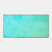 Aqua Blue Desk Mat - Grand Carton Personnalisé (Recto)