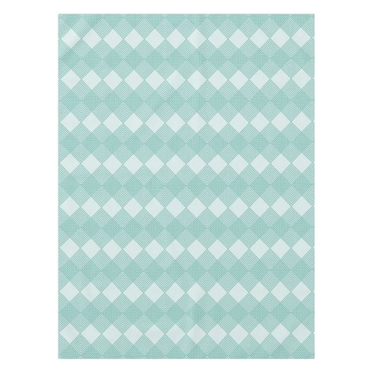 Aqua Blue Diamonds Circuit Board Pattern Tafelkleed (Voorkant)