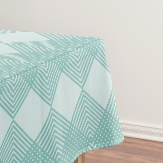 Aqua Blue Diamonds Circuit Board Pattern Tafelkleed (Voorbeeld)