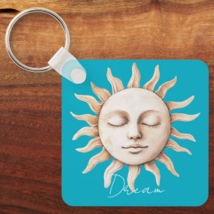 Aqua Blue droom Siciliaanse zon Sleutelhanger