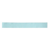 Aqua Blue en White Checkered Gingham lbon Lint (Voorkant)