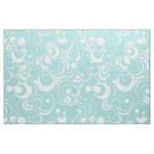 Aqua Blue en White Circles Abstracte stof (Yard (91,4 cm))