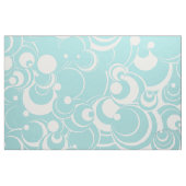 Aqua Blue en White Circles Abstracte stof (Fat Quarter)