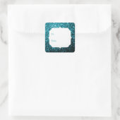 Aqua blue faux glitter sparkles to from Gift Label (Tas)