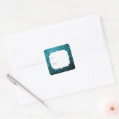 Aqua blue faux glitter sparkles to from Gift Label (Envelop)