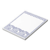 Aqua Blue Fishing Border Notitieblok (Gedraaid)