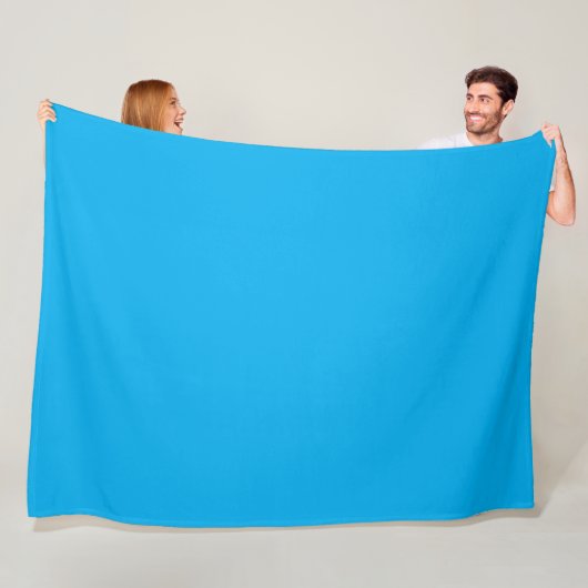 Aqua Blue Fleece Deken (In situ)