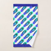 Aqua + Blue  Flip Flops Bad Handdoek (Handdoek)