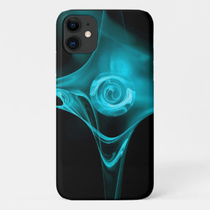 AQUA BLUE FRACTAL ROOS iPhone 11 HOESJE