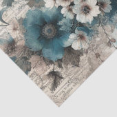 Aqua Blue  geïnspireerd bloemweefselpapier Tissuepapier (Detail)