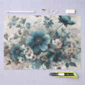 Aqua Blue  geïnspireerd bloemweefselpapier Tissuepapier (Craft)