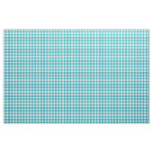 Aqua Blue Gingham Pattern Fabric Stof (Yard (91,4 cm))