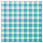 Aqua Blue Gingham Pattern Fabric Stof (Swatch)