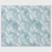 Aqua Blue Glam Stripes Cadeaupapier (Vlak)
