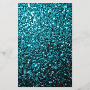 Aqua blue glanzend glitter flyer
