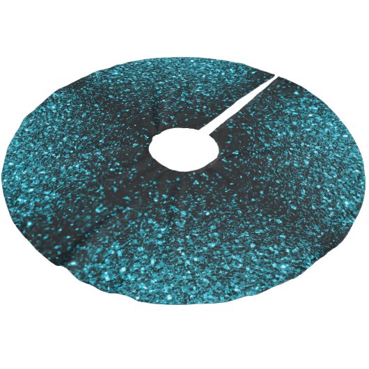 Aqua blue glanzend glitter kerstboom rok (Gekanteld)
