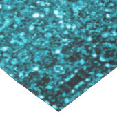 Aqua blue glanzend glitter tafelkleed (Gekanteld)