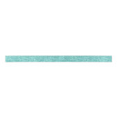 Aqua Blue Glitter Coastal Christmas Lint (Voorkant)