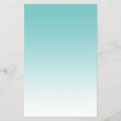 Aqua Blue Glitter Script Kop Party Menu (Achterkant)