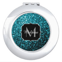 Aqua blue glitter sparters monogram