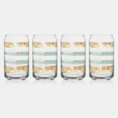 Aqua Blue Gold Parties scintillant Confetti Zebra  (Droite)