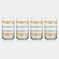 Aqua Blue Gold Parties scintillant Confetti Zebra 